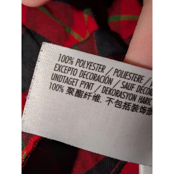 Disney Minnie Mouse Red Black Plaid Christmas Ruffled Dress LS Size 18M-2T Skate - Picture 8 of 8